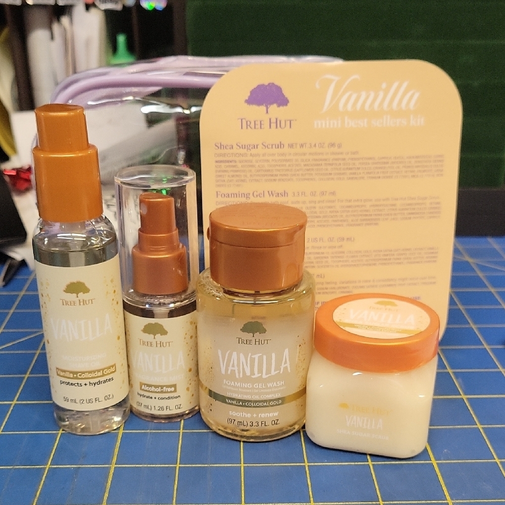 Tree Hut Gift Set - Vanilla - 4pc New